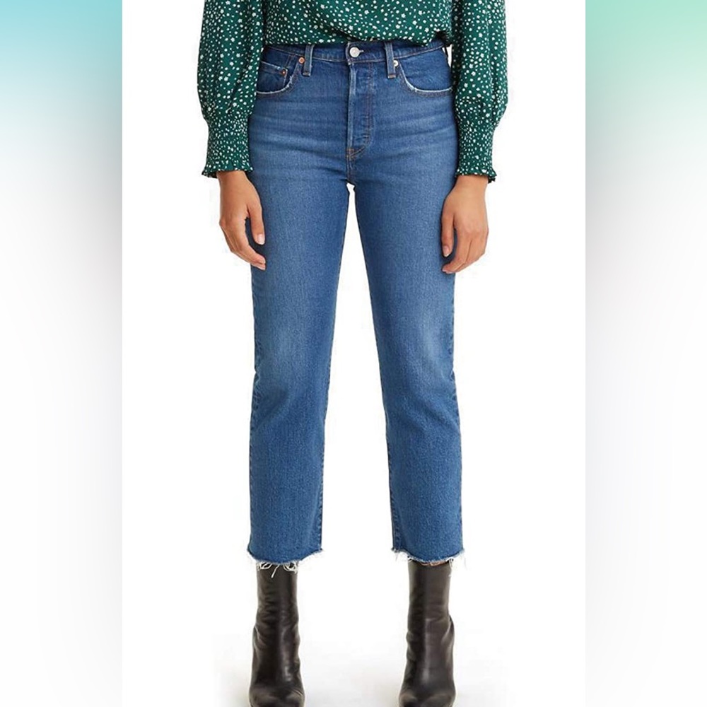 Womens Levis 501 cropped jeans